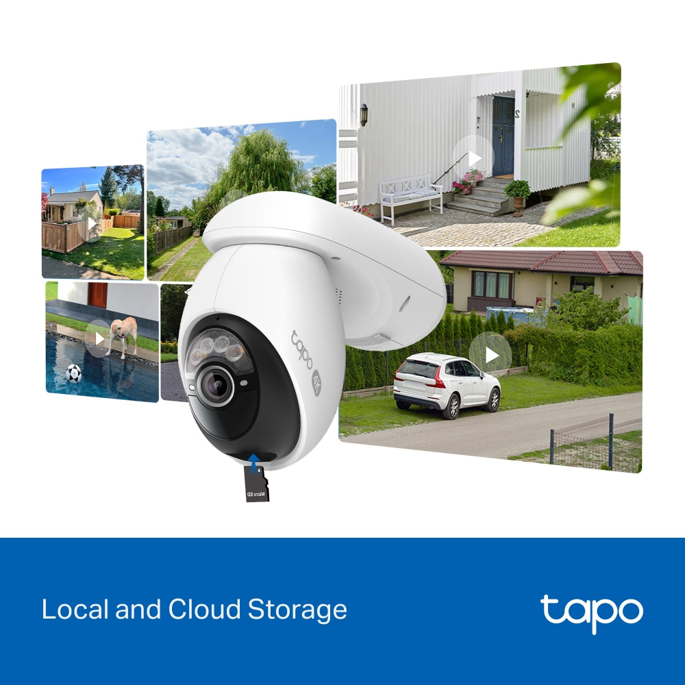 Tapo C660 KIT, Solar-Powered Pan-Tilt-Zoom 4K Security Camera