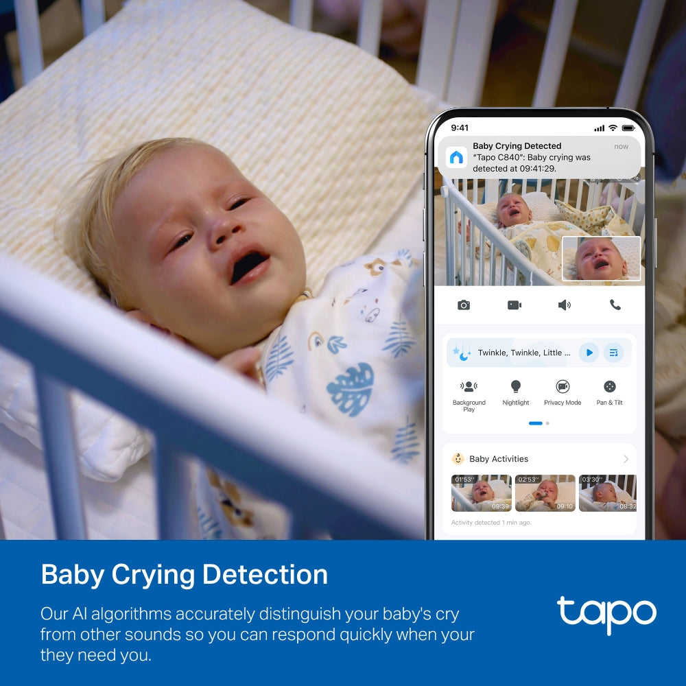 Dual-Lens Smart Baby Camera, Tapo C840