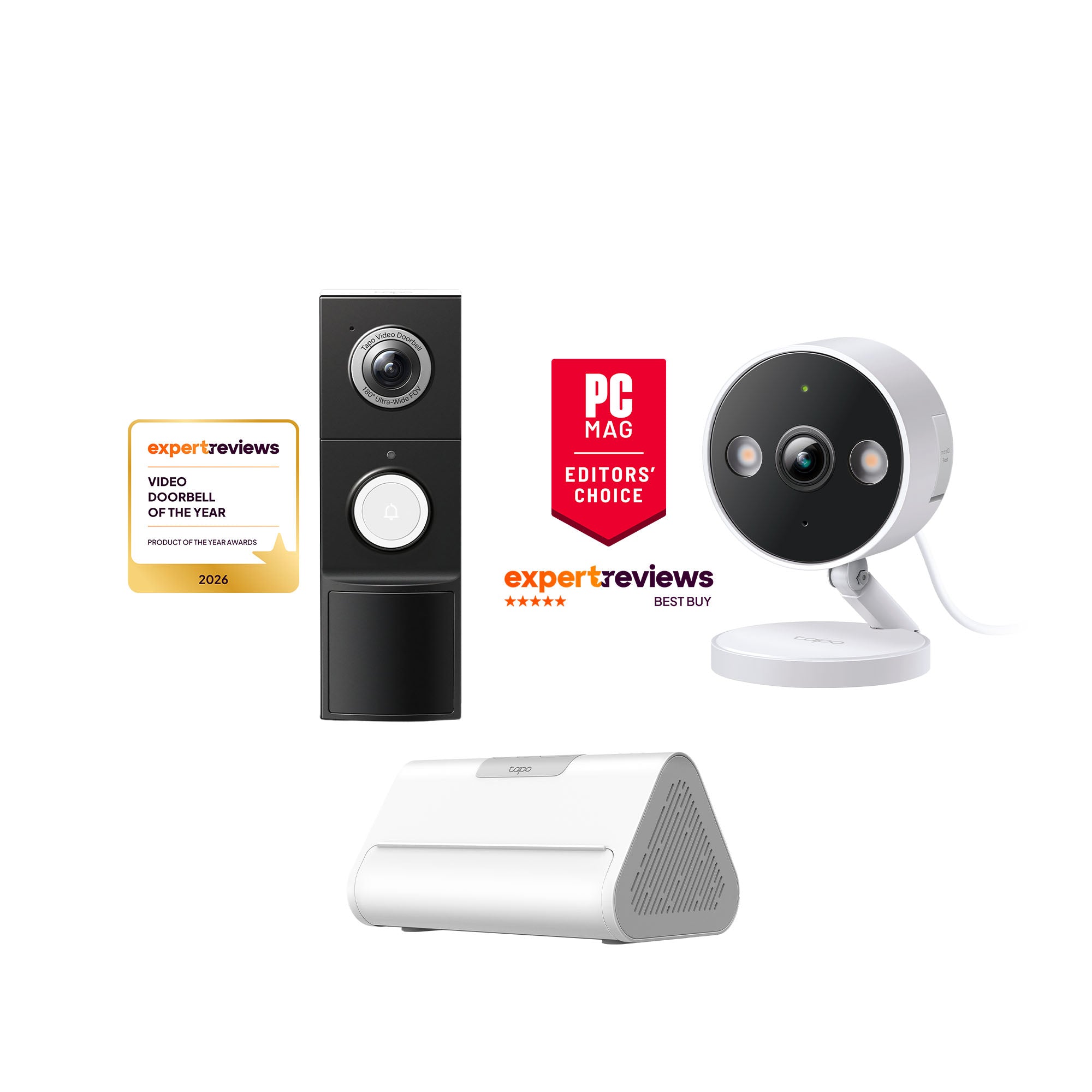Award-Winning Indoor Cam & Doorbell Security with Hub Bundle
