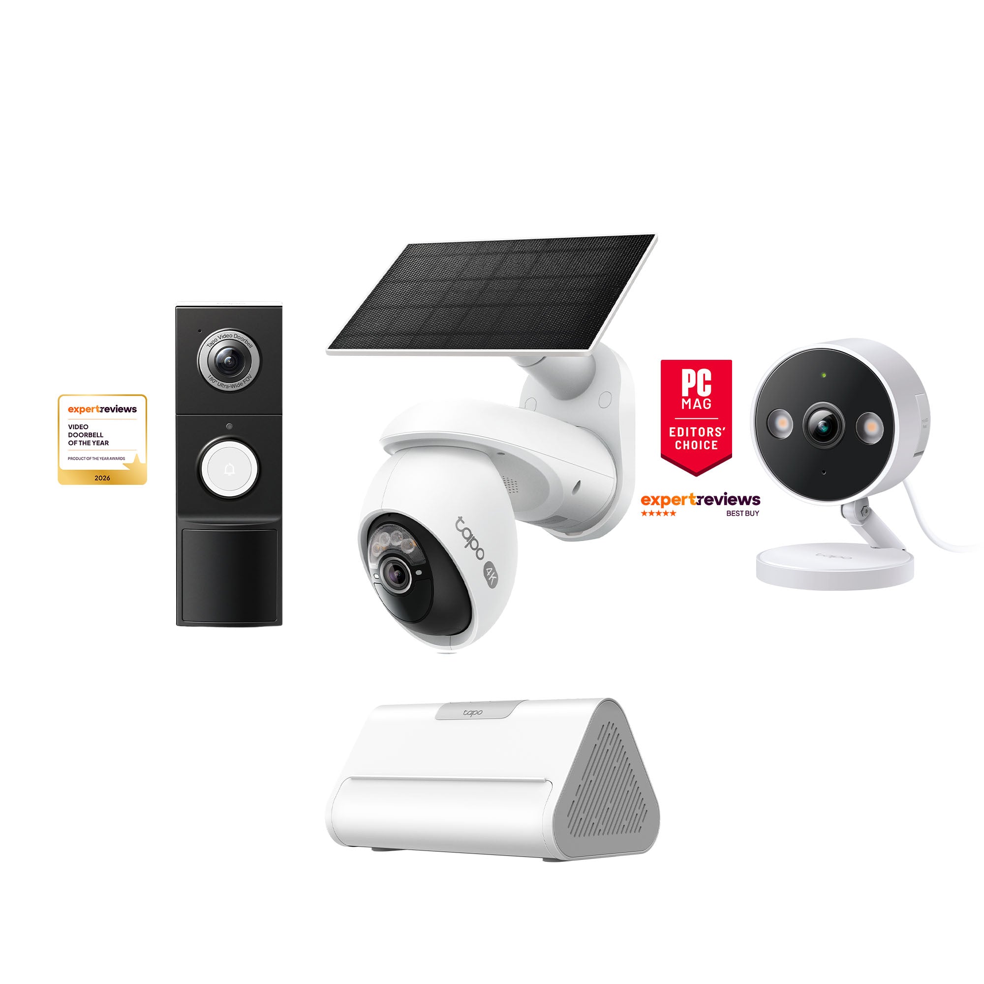 Tapo D235 Doorbell + C120 Indoor & C660 Outdoor Cameras + Central Hub Bundle