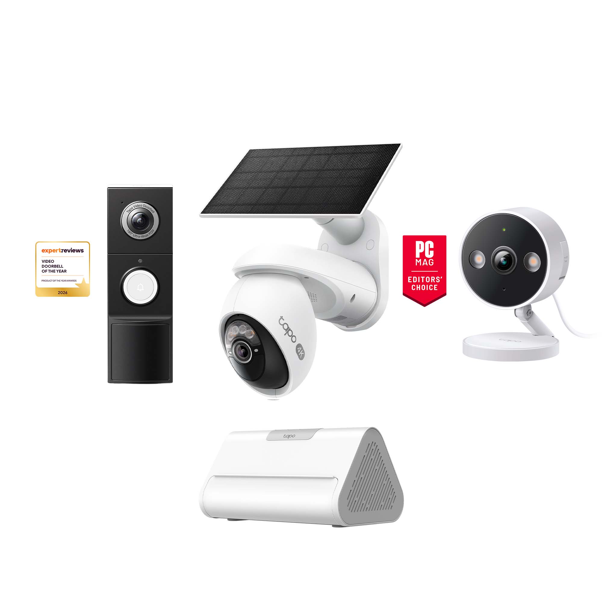 Tapo D235 Doorbell + C120 Indoor & C660 Outdoor Cameras + Central Hub Bundle
