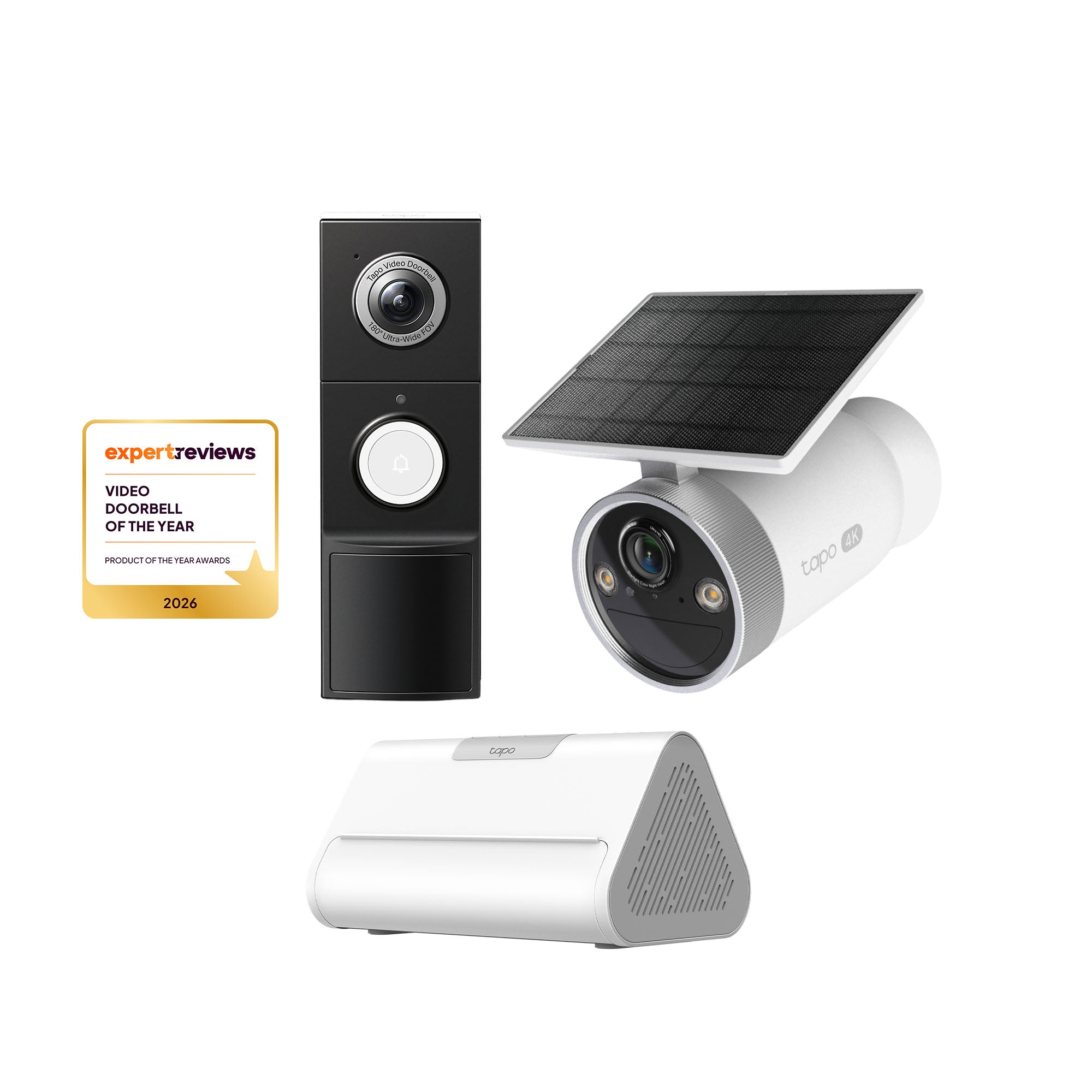 Tapo D235 Doorbell + C465 Outdoor Camera + Central Hub Bundle