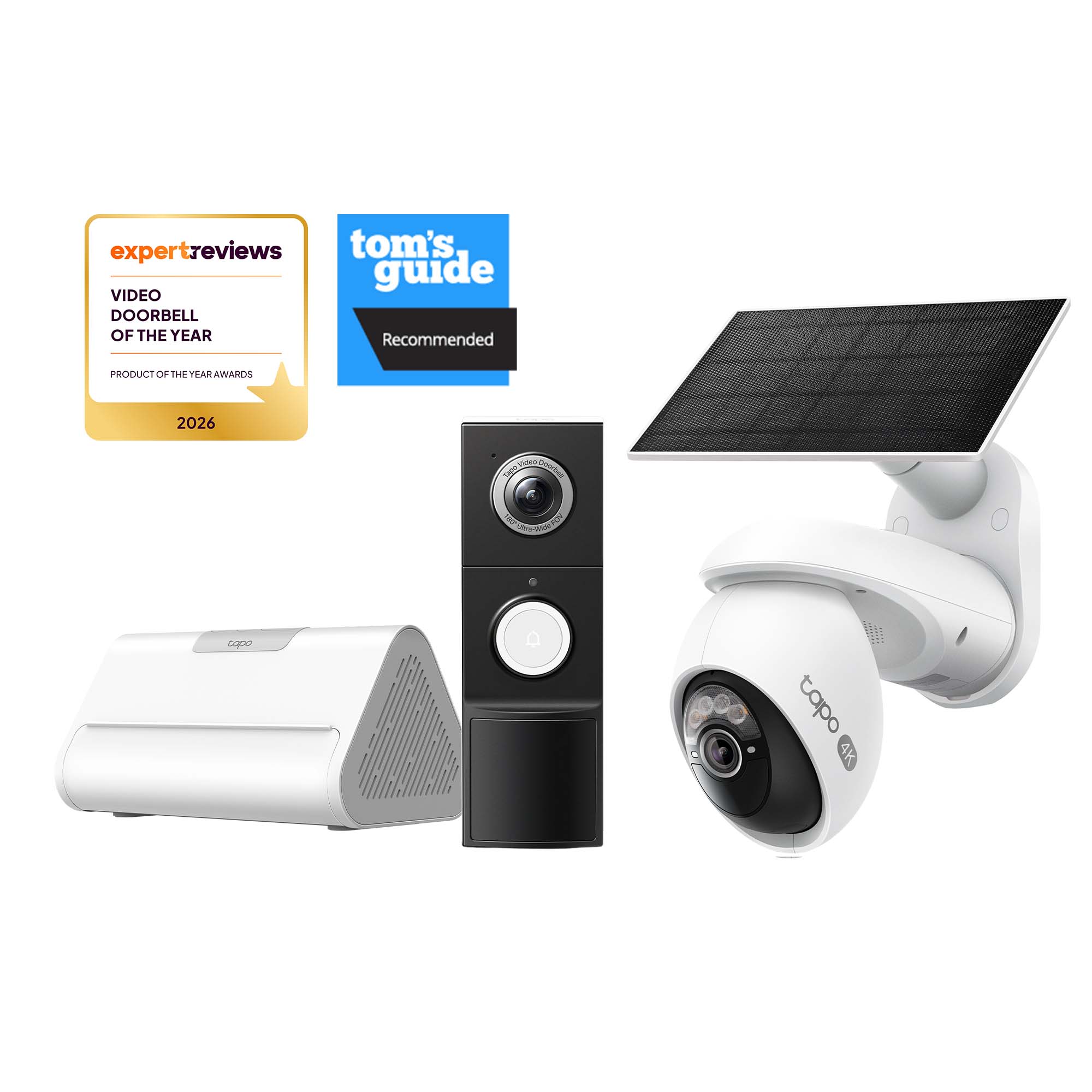 Tapo D235 Doorbell + C660 Outdoor Camera + Central Hub Bundle