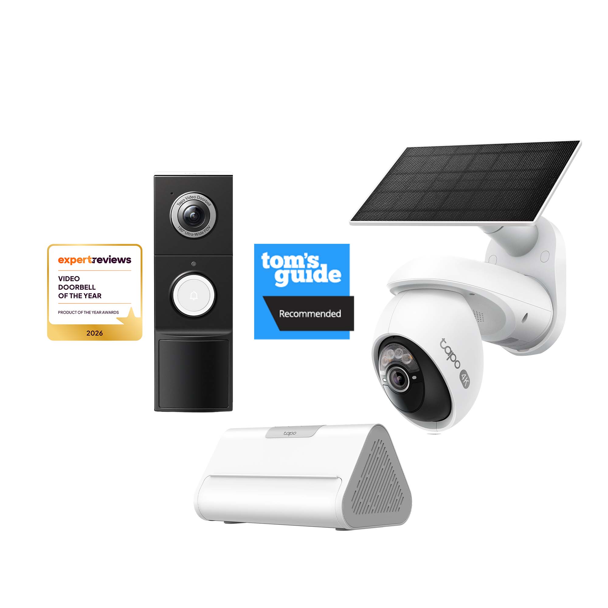 Tapo D235 Doorbell + C660 Outdoor Camera + Central Hub Bundle