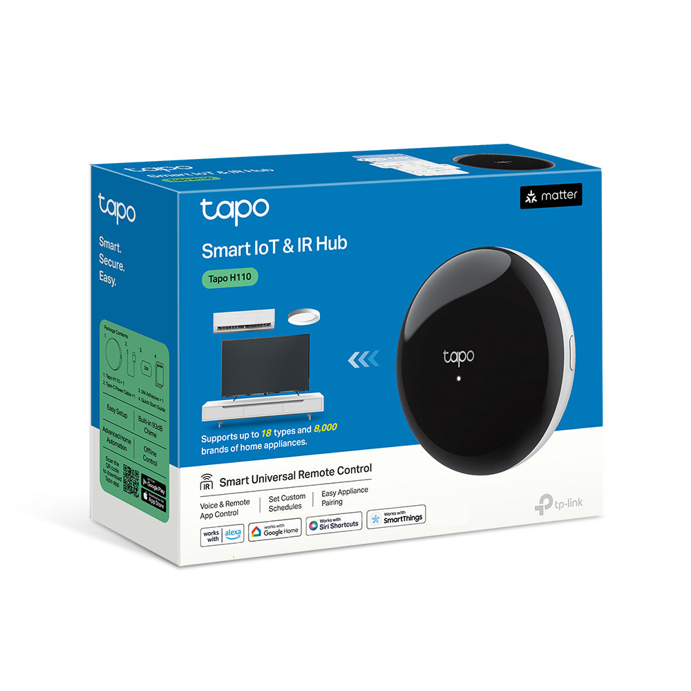 Smart IR Remote Hub with Matter – Control TVs, Air Conditioners, Fans & Lights, Tapo H110