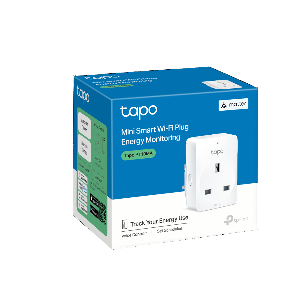 Tapo P110MA, Matter Compatible, Energy Monitoring Mini Wi-Fi Plug