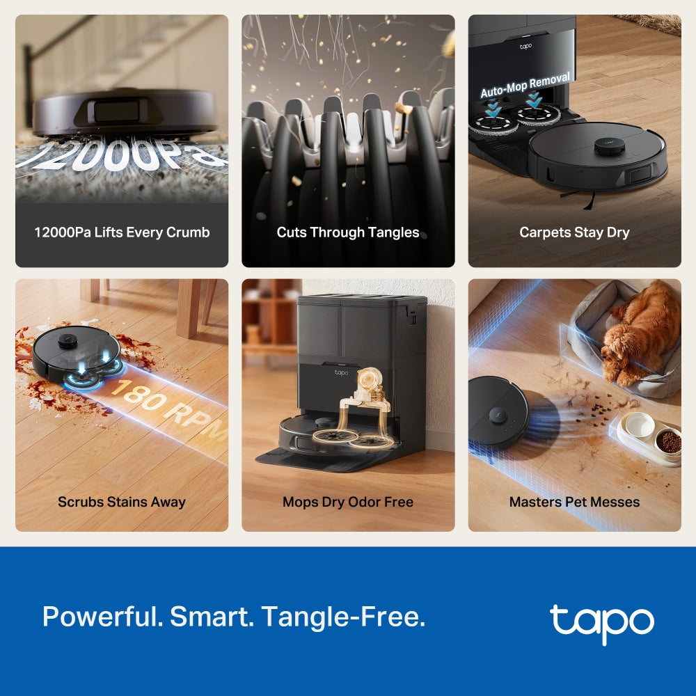 Tapo RV50 Omni Robot Vacuum Cleaner & Mop+ All-in-One Omni Dock