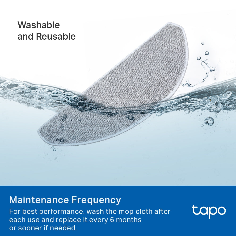 Tapo Robot Vacuum Washable Mop Cloth (5 Pcs), Tapo RVA301