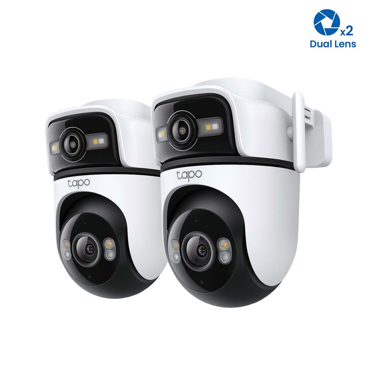 Tapo C545D Twin Pack 2K Outdoor Dual Lens Pan/Tilt Security Camera