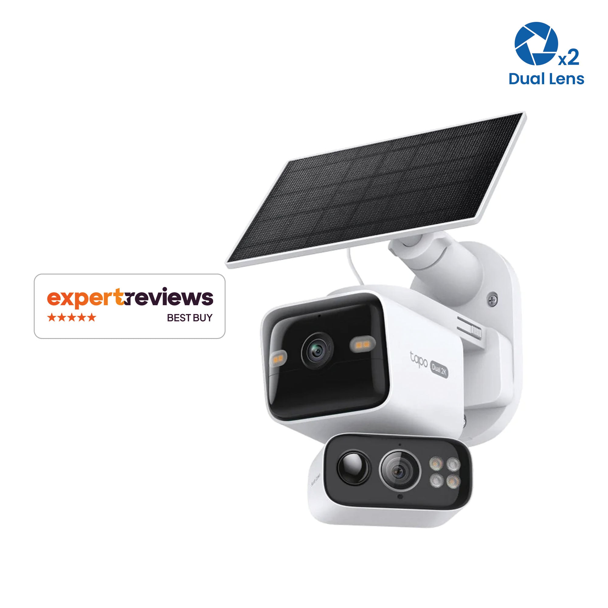Tapo C645D KIT Solar-Powered Dual-Lens Pan/Tilt Security Camera Kit