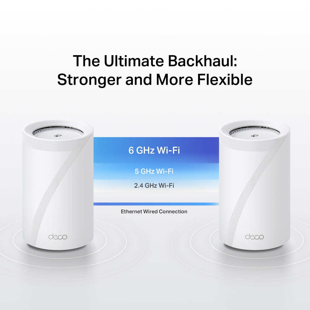 Deco BE68, BE14000 Tri-Band Whole Home Mesh Wi-Fi 7 System, 3 packs