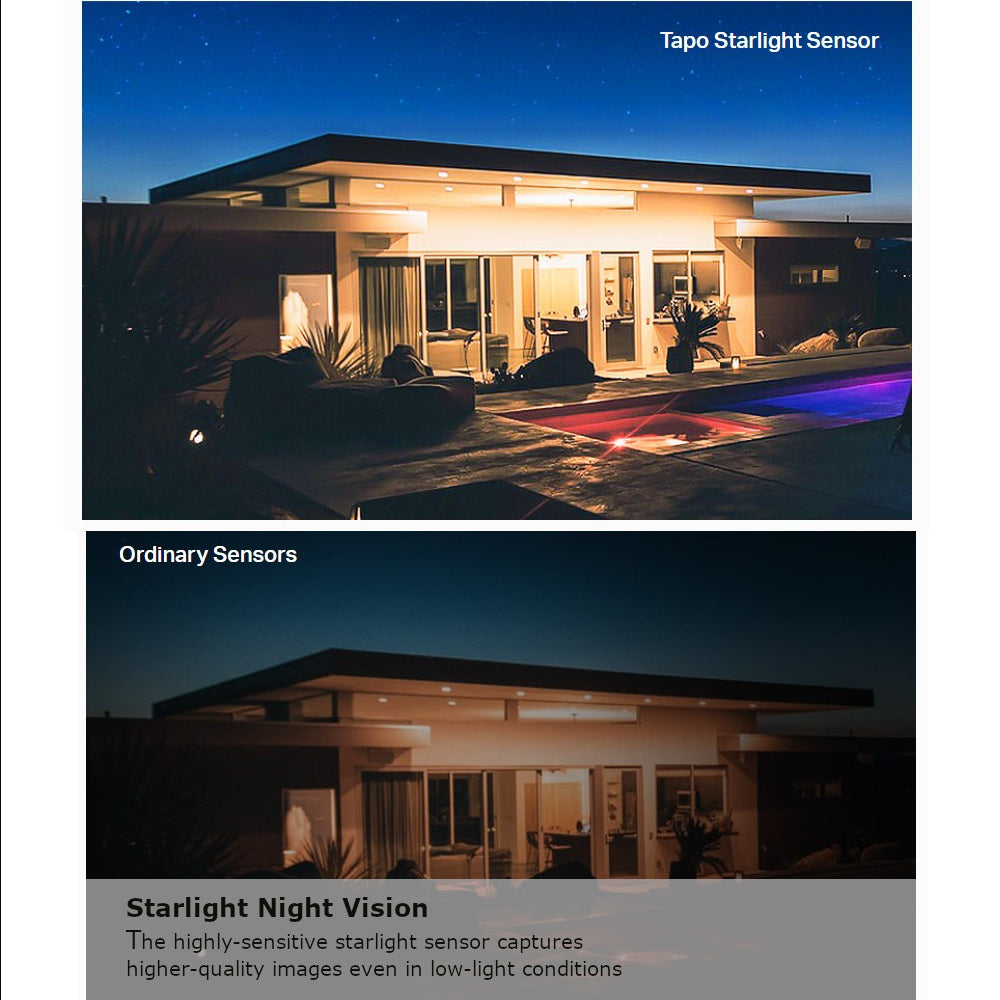 Tapo C320WS 2K Outdoor Security Camera with Full-Colour Night Vision Twin Pack