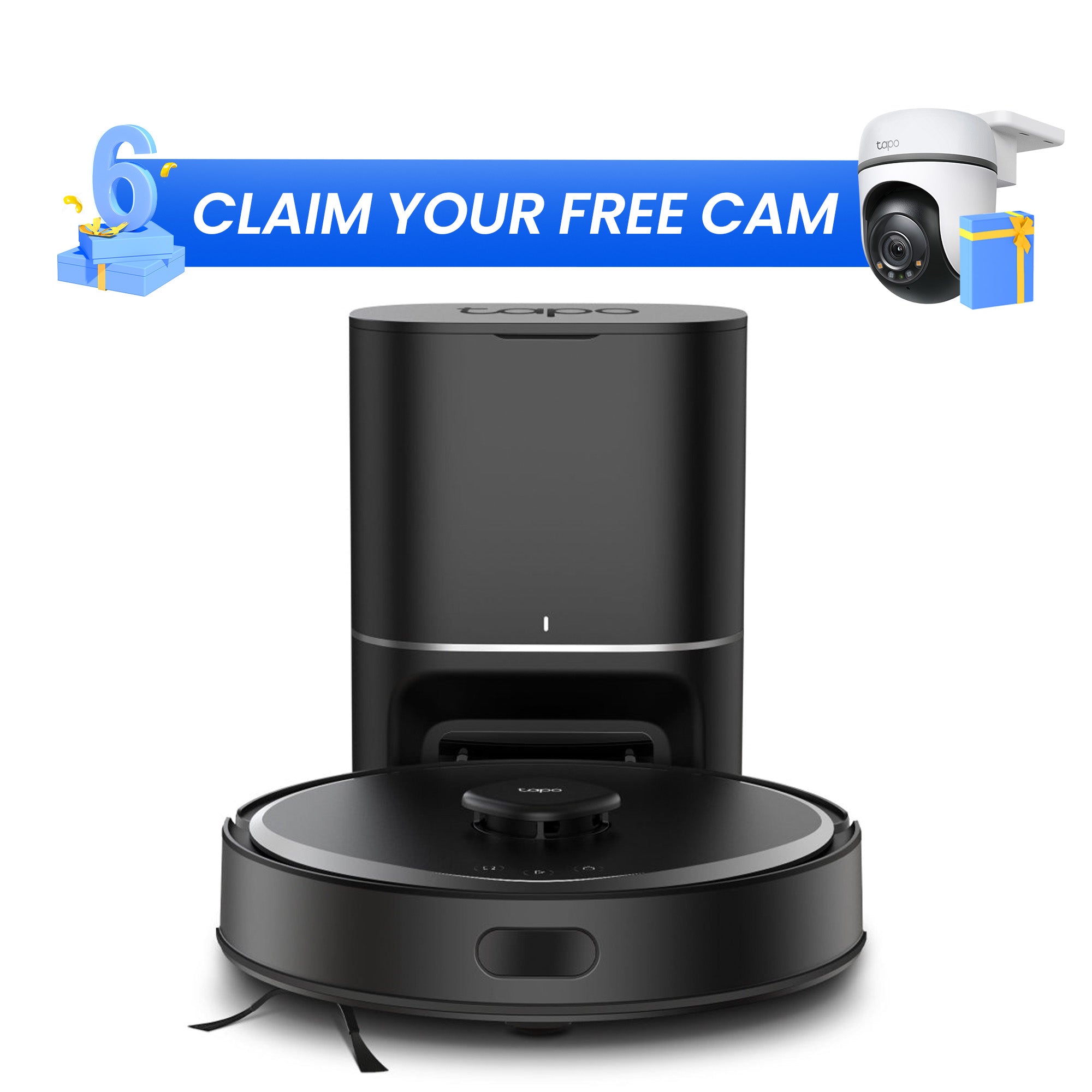 Ultra-Powerful Suction with LiDAR+IMU Dual Navigation Robot Vacuum & Mop + Smart Auto-Empty Dock, Tapo RV30 Max Plus