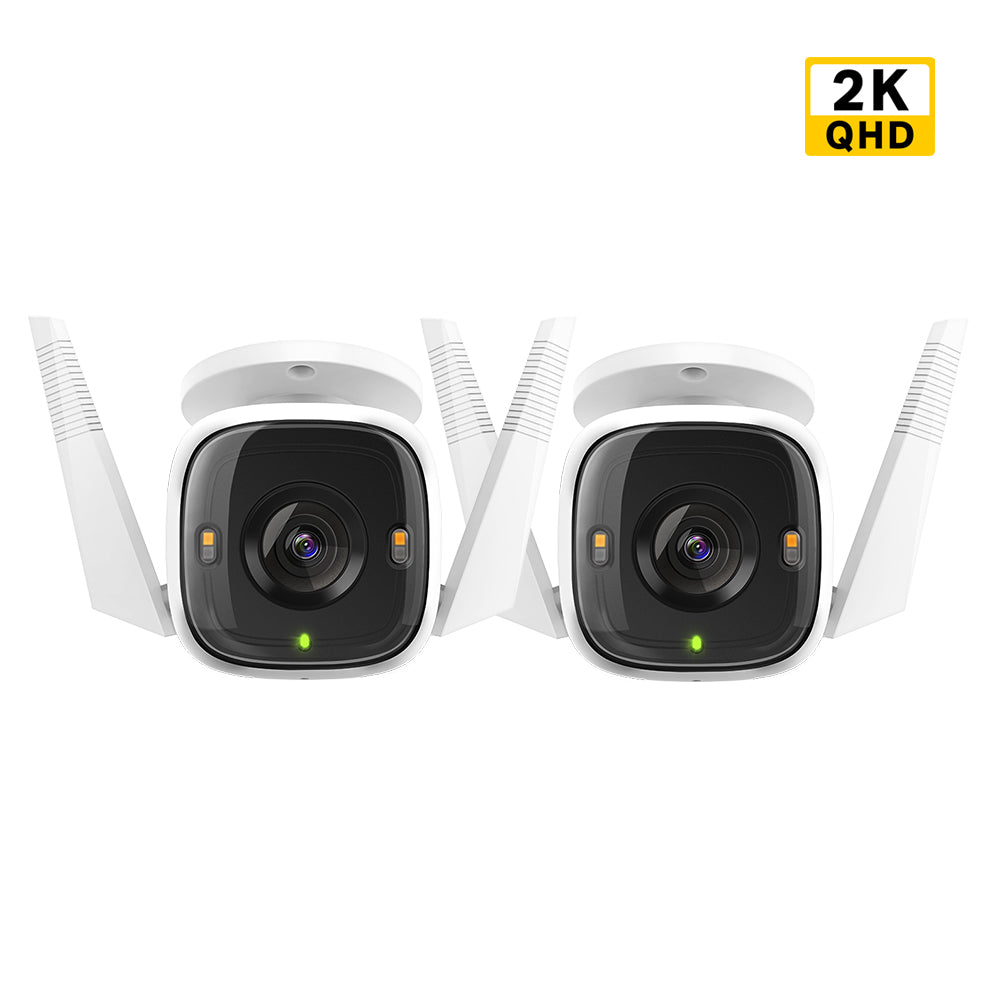 Tapo C320WS 2K Outdoor Security Camera with Full-Colour Night Vision Twin Pack
