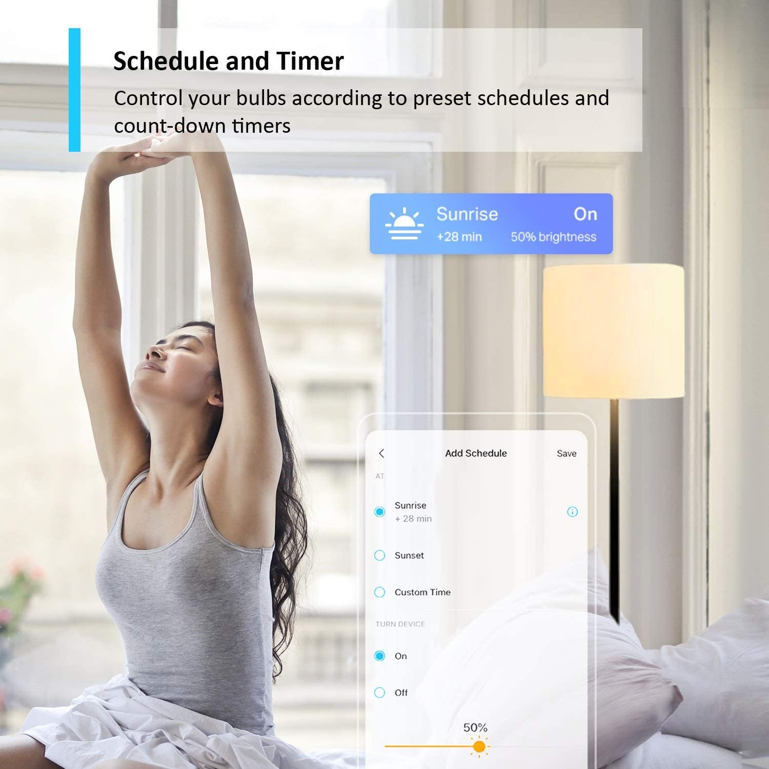 Smart Bulb B22 Dimmable Soft Warm White, Tapo L510B 2-pack