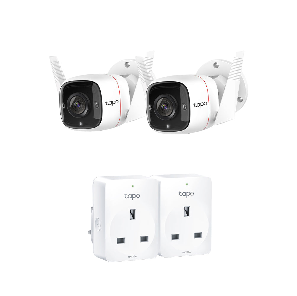 Tapo Outdoor Security Wi-Fi Smart Camera (Tapo C310 Twin) + Smart Plug (Tapo P100(2-pack))