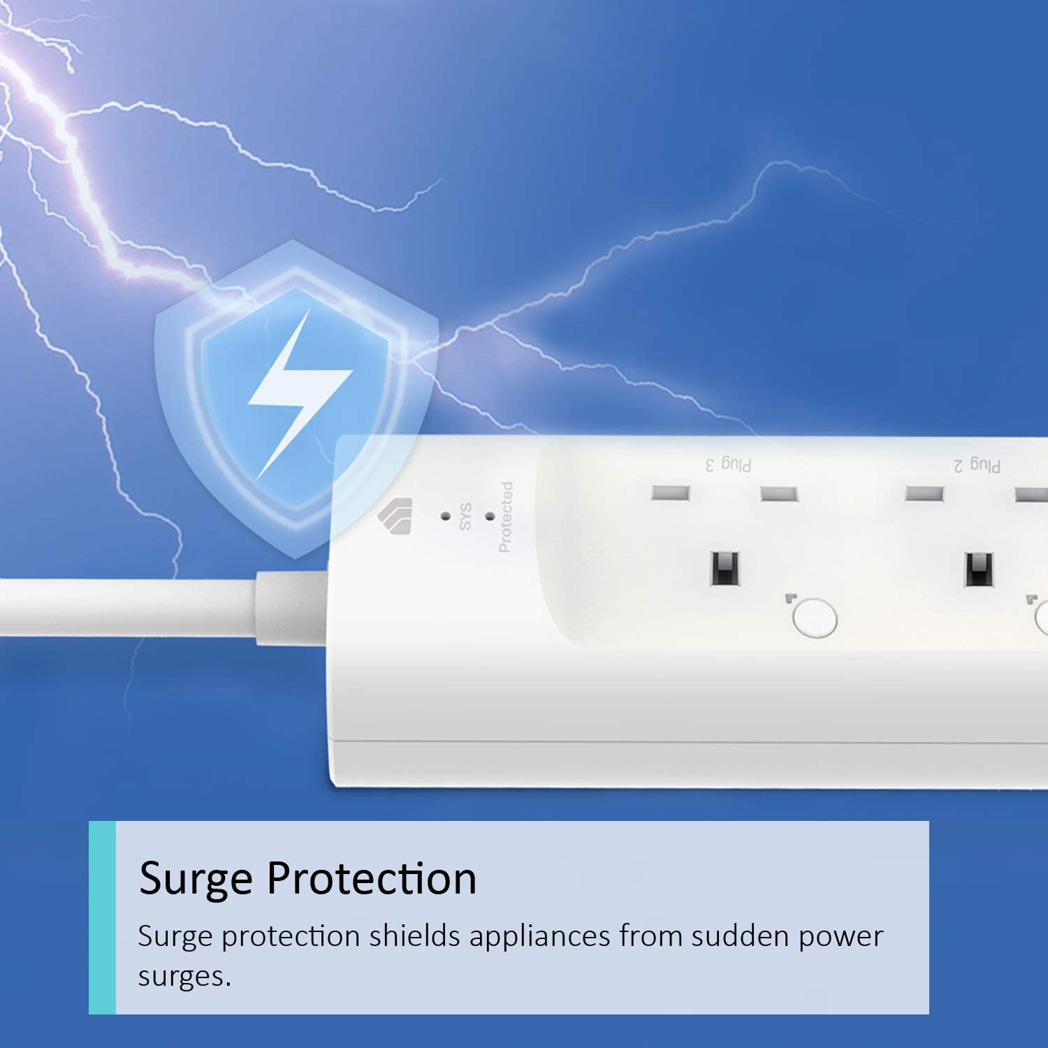 Kasa WiFi Power Strip 3 outlets with 2 USB Ports (KP303)