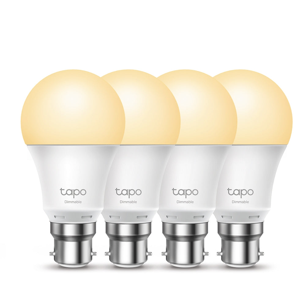 Smart Bulb B22 Dimmable Soft Warm White, Tapo L510B 4-Pack