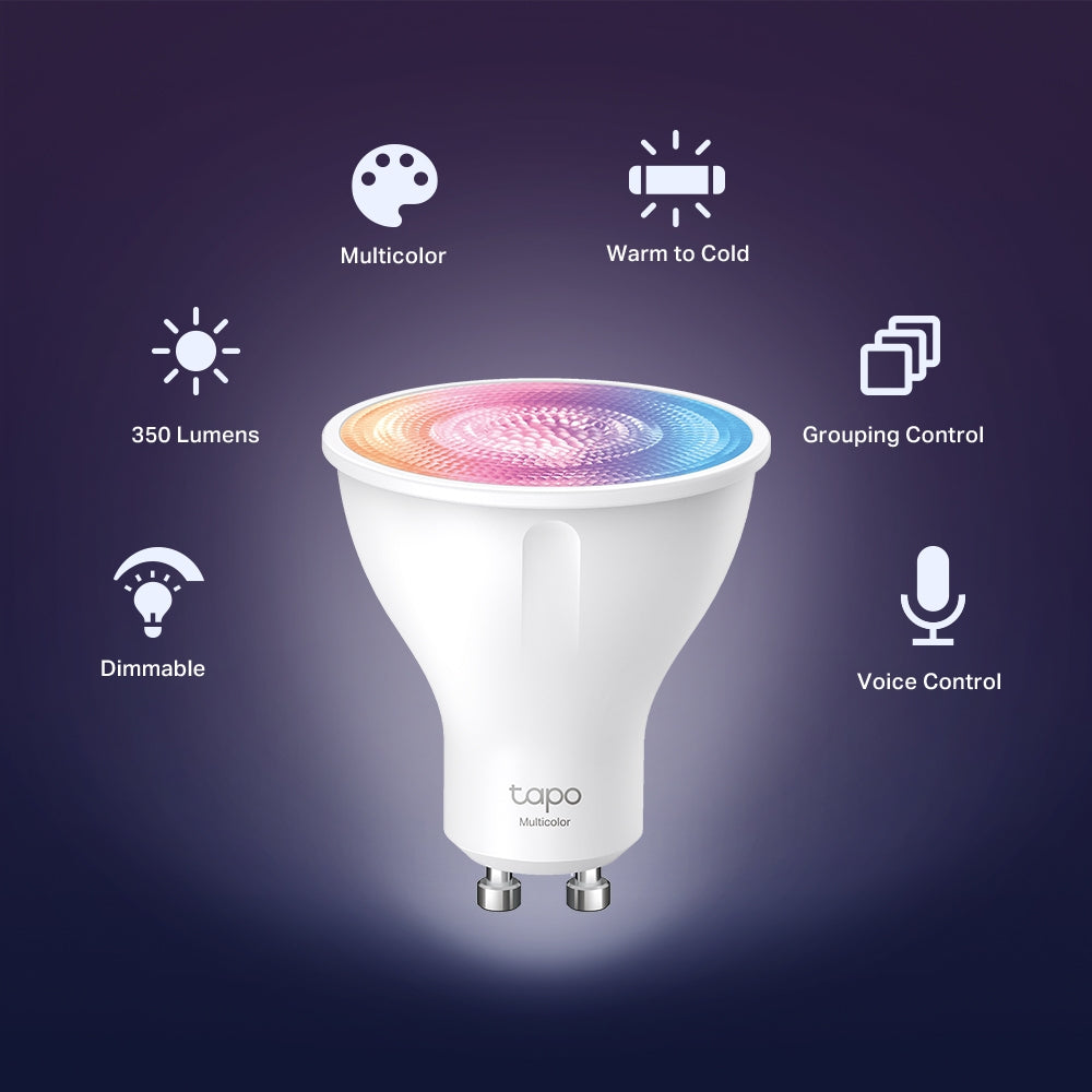 Tapo L630 Smart Gu10 Spotlight Bulb, Multicolour, 8-pack