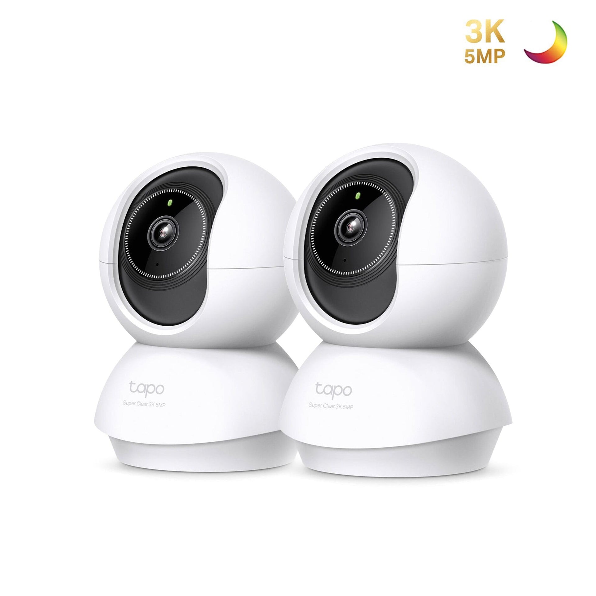 C230 Indoor 3K Wi Fi Security Camera Pan Tilt Zoom Twin Pack