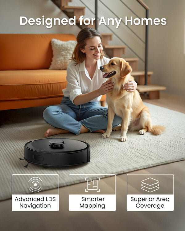 Ultra-Powerful Suction with LiDAR+IMU Dual Navigation Robot Vacuum & Mop + Smart Auto-Empty Dock, Tapo RV30 Max Plus