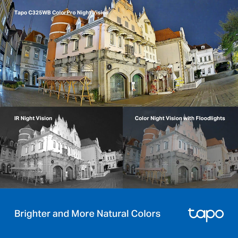 Tapo C325WB Outdoor Security Camera 2K QHD, ColorPro Night Vision