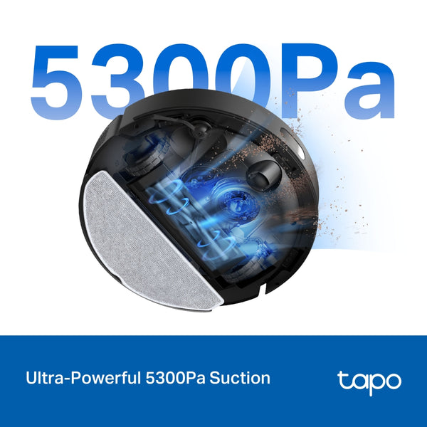 Ultra-Powerful Suction with LiDAR+IMU Dual Navigation Robot Vacuum & Mop, Tapo RV30 Max