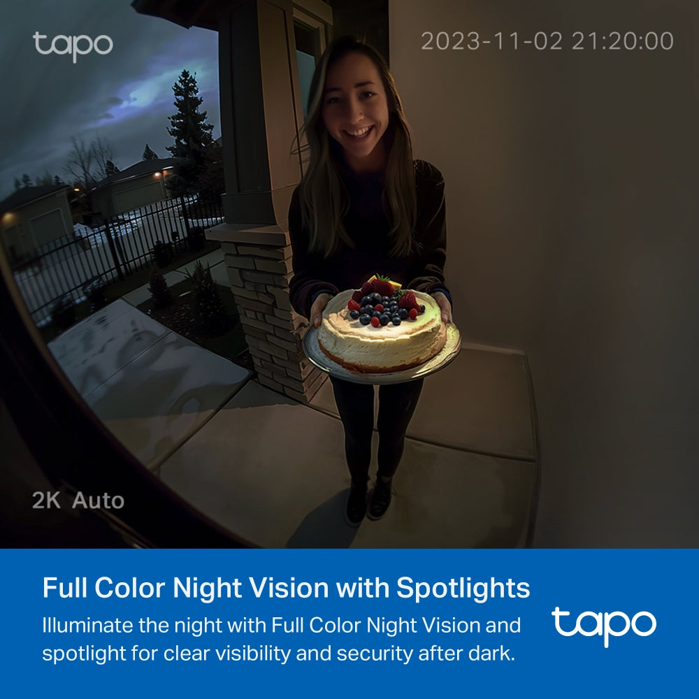 Tapo D210 Battery Video Doorbell + Chime Included