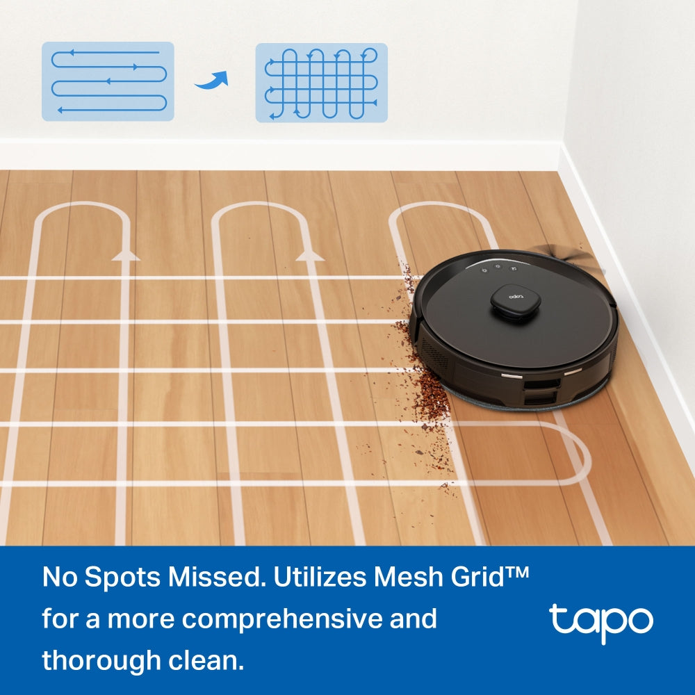Ultra-Powerful Suction with LiDAR+IMU Dual Navigation Robot Vacuum & Mop, Tapo RV30 Max