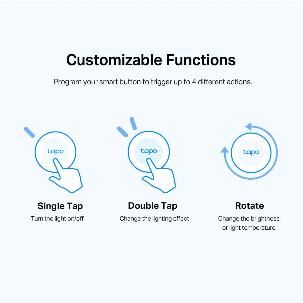 Smart Button, Customised Smart Action,  Tapo S200B Triple Pack