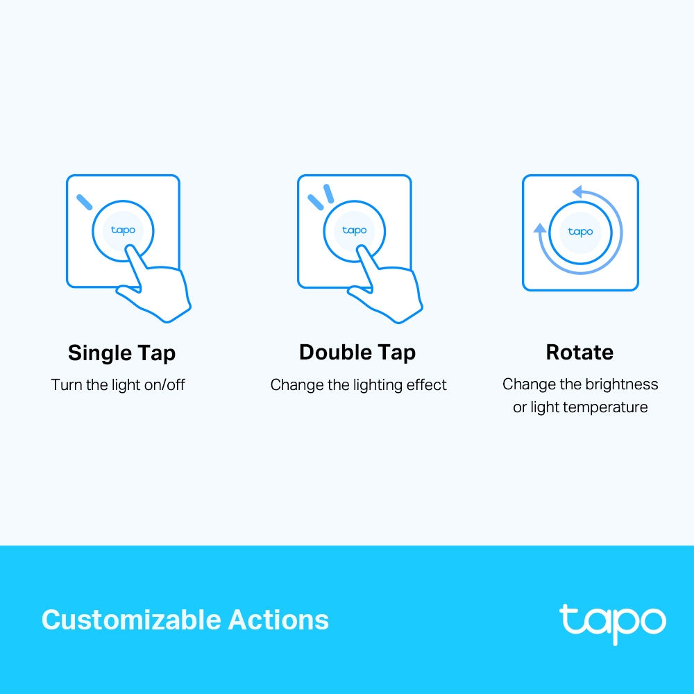 Smart Remote Dimmer Switch, Tapo S200D Triple Pack