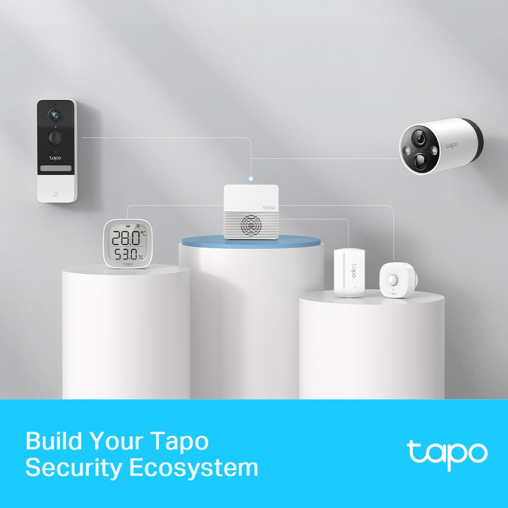 Smart Hub with Chime, Connect Up to 64 Switches, Sensors or Buttons + 4 Battery Cams and Doorbell, Tapo H200