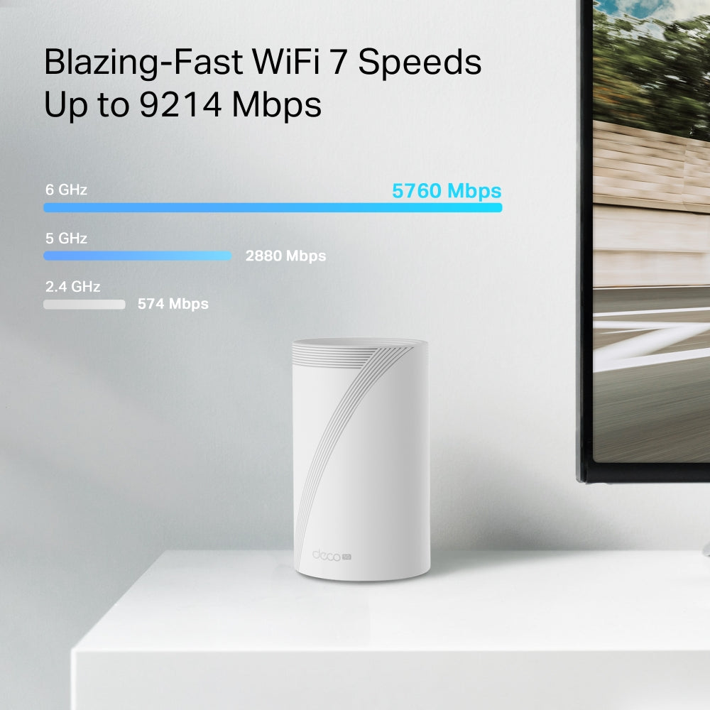 Deco BE65-5G, 5G BE9300 Tri-Band Whole Home Mesh Wi-Fi 7 System