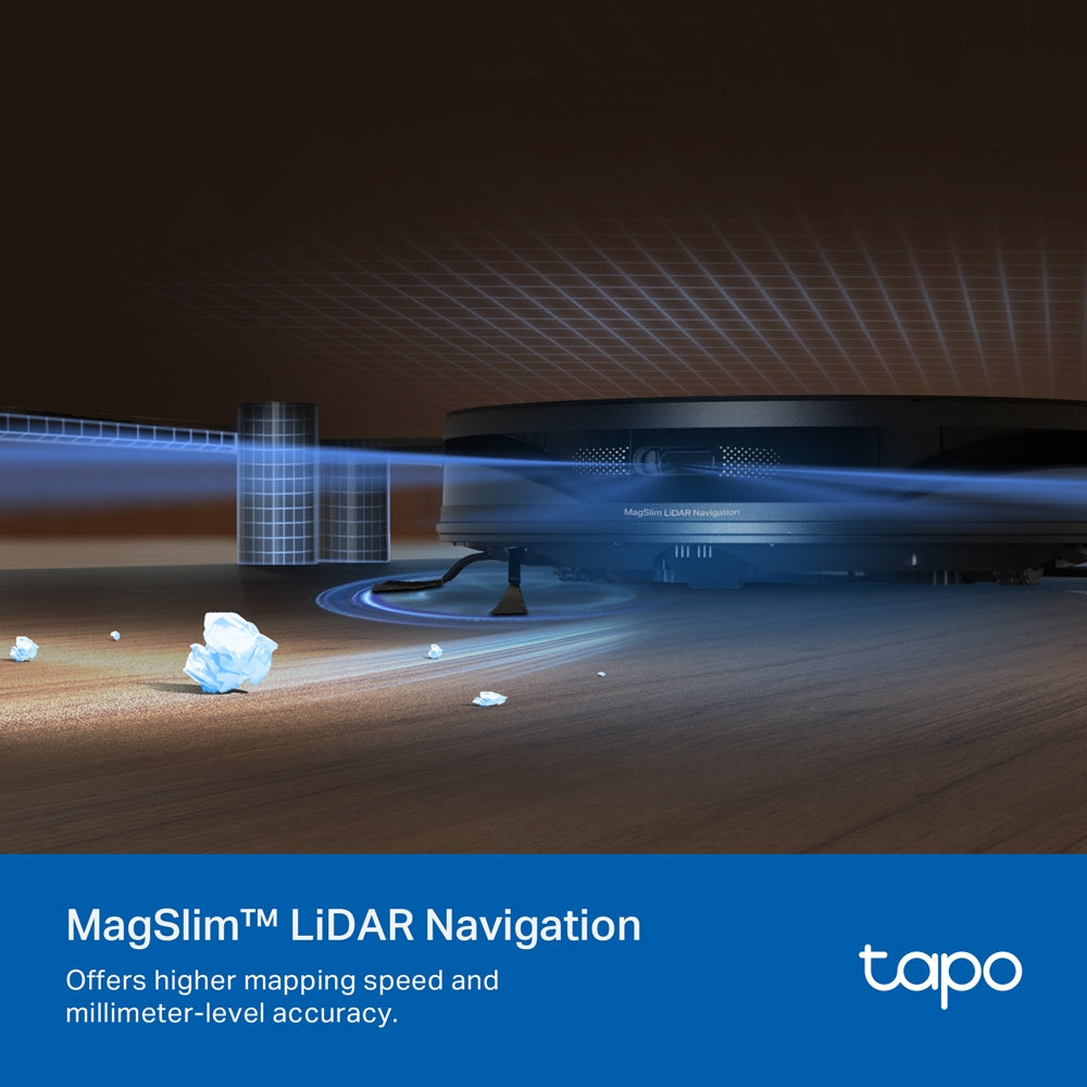 Ultra-Slim LiDAR Navigation Robot Vacuum and Mop with Auto-Empty Dock, Tapo RV20 Max Plus