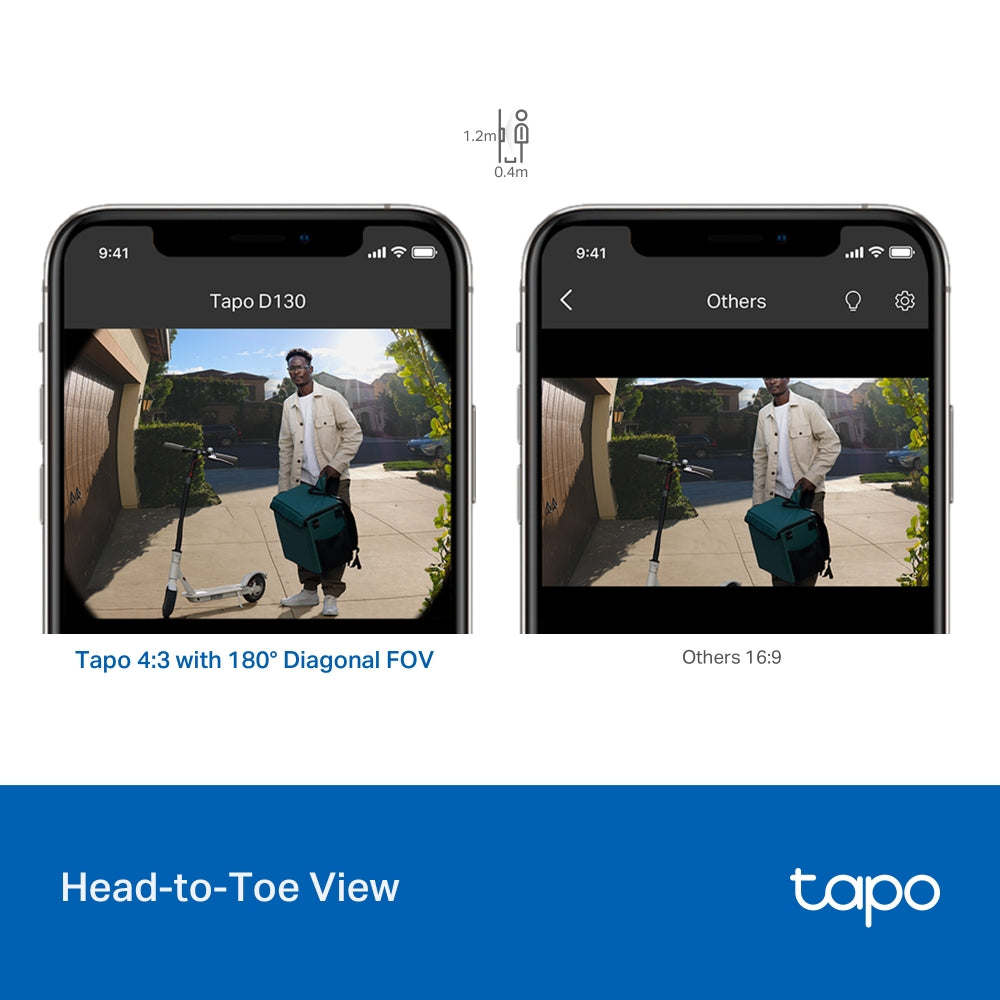 Tapo D130 Wired Smart Video Doorbell + Chime Included