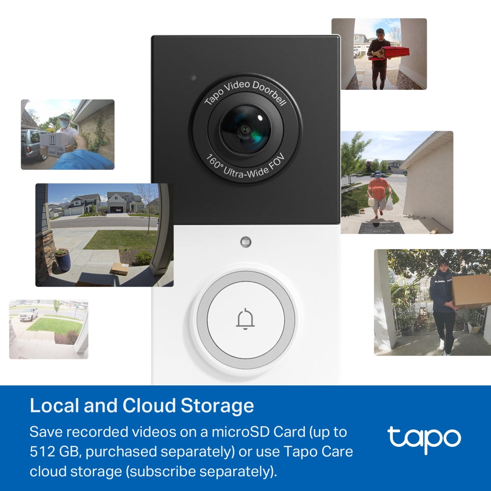 Battery Video Doorbell, Chime Included, Subscription-free, Tapo TD21