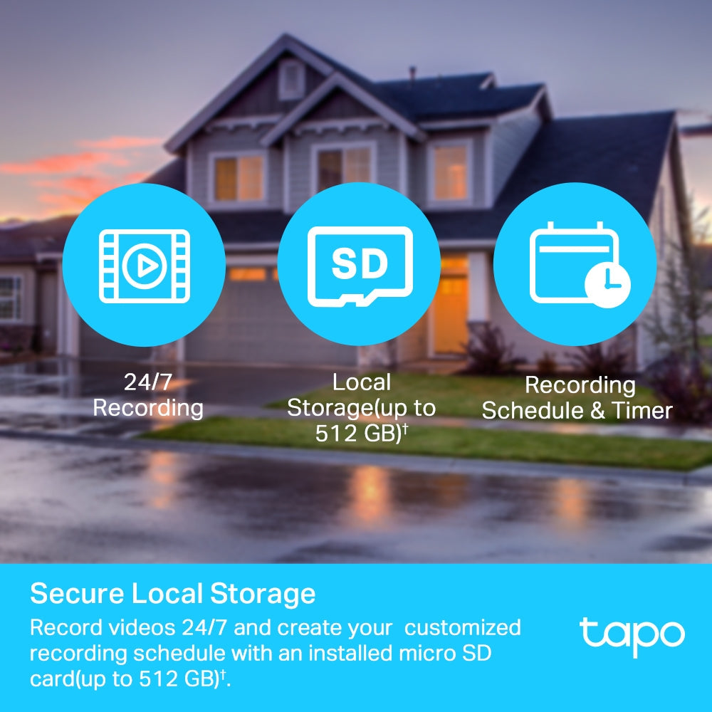 Tapo C500 Outdoor Pan/Tilt Security Wi-Fi Camera, Twin pack