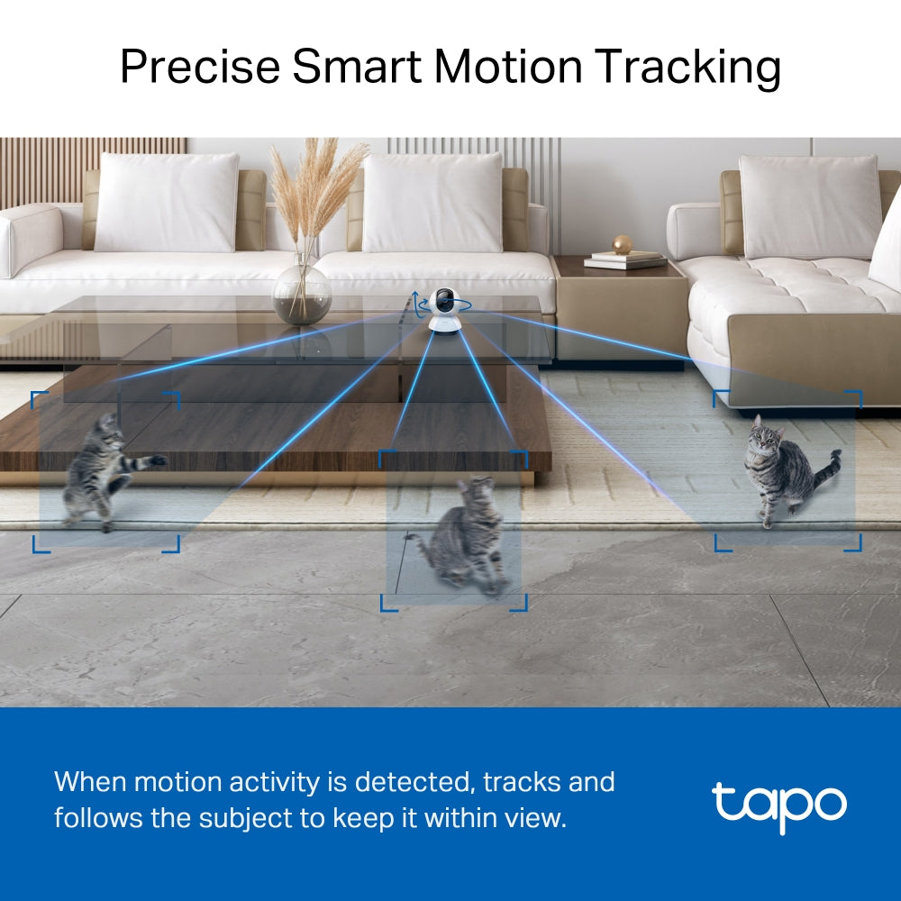 Tapo C220 Indoor 2K QHD Wi-Fi Security Camera with Pan/Tilt/Zoom Twin