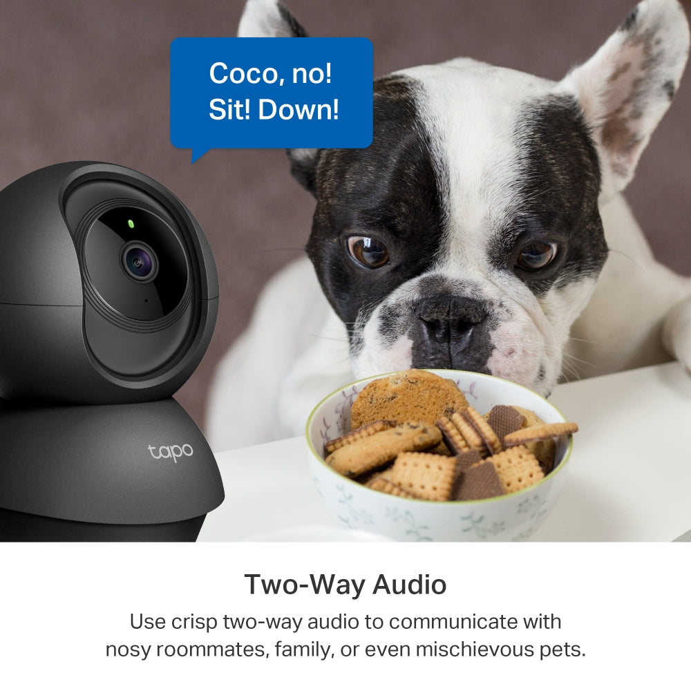 Tapo C211 Black Indoor 2K Wi-Fi Security Camera with Pan/Tilt/Zoom Twin Pack