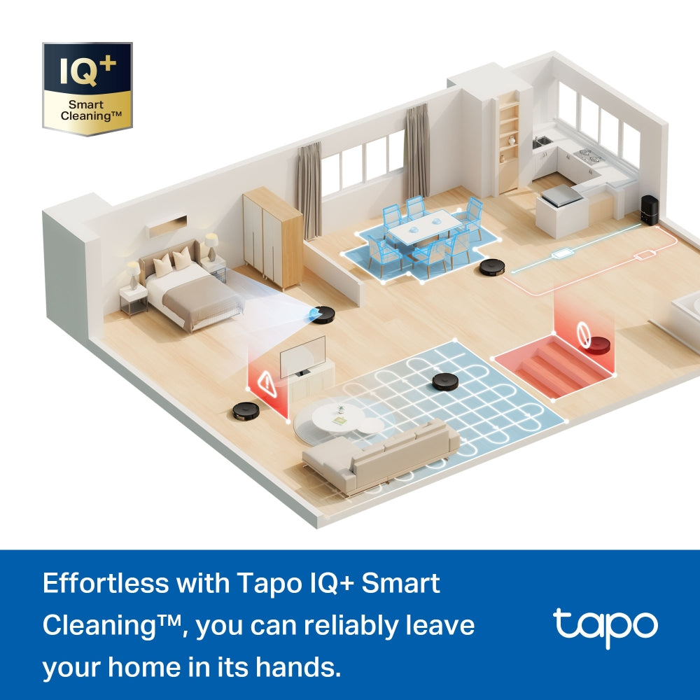Ultra-Powerful Suction with LiDAR+IMU Dual Navigation Robot Vacuum & Mop, Tapo RV30 Max