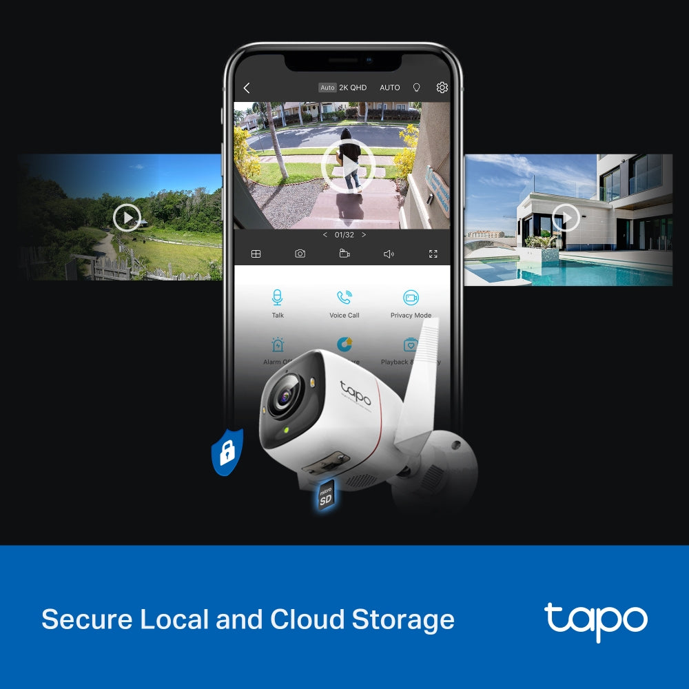 Tapo C325WB 2K Outdoor Security Camera with Colour-Pro Night Vision Twin Pack