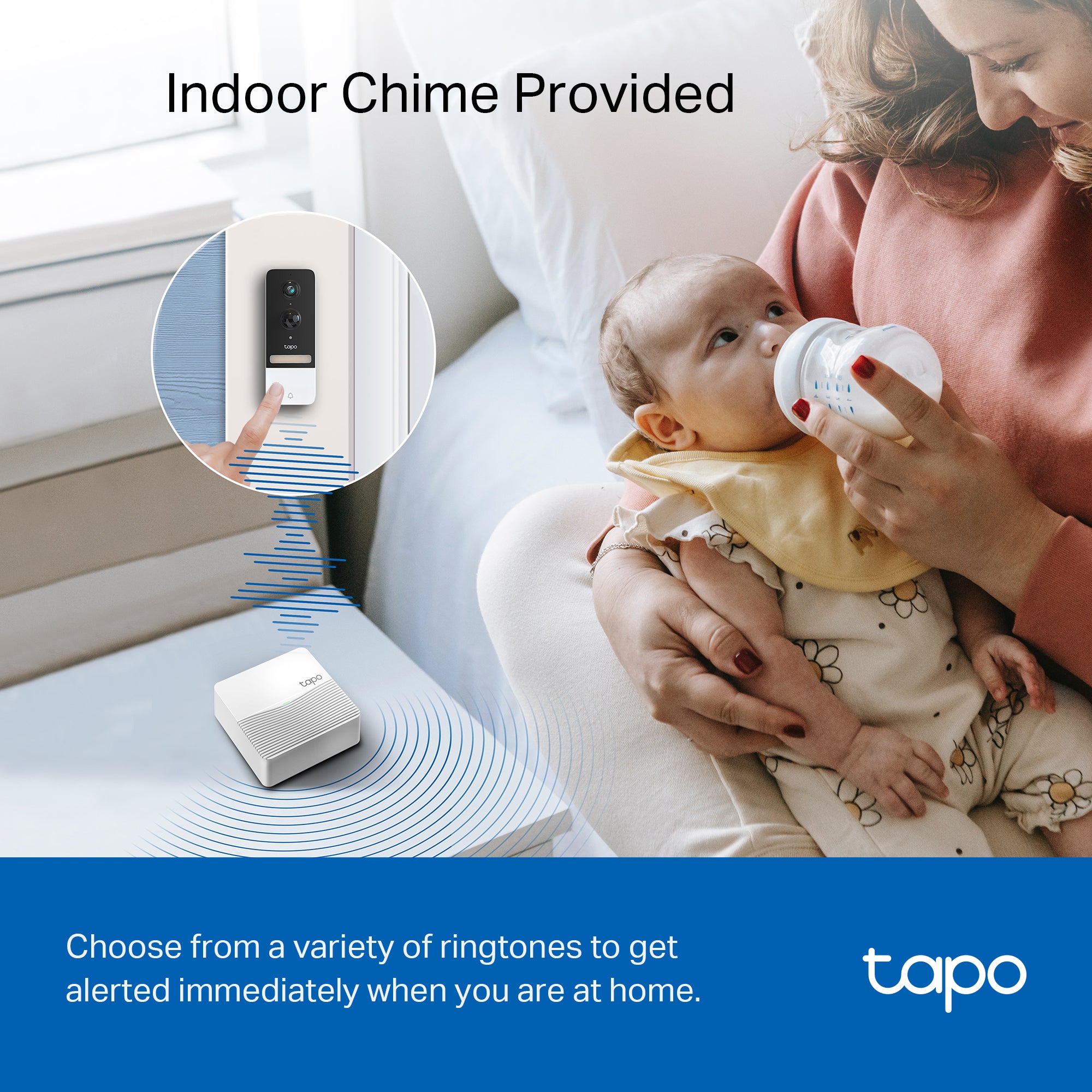 Tapo D230S1 Wireless Battery Video Doorbell + Chime & Hub Included