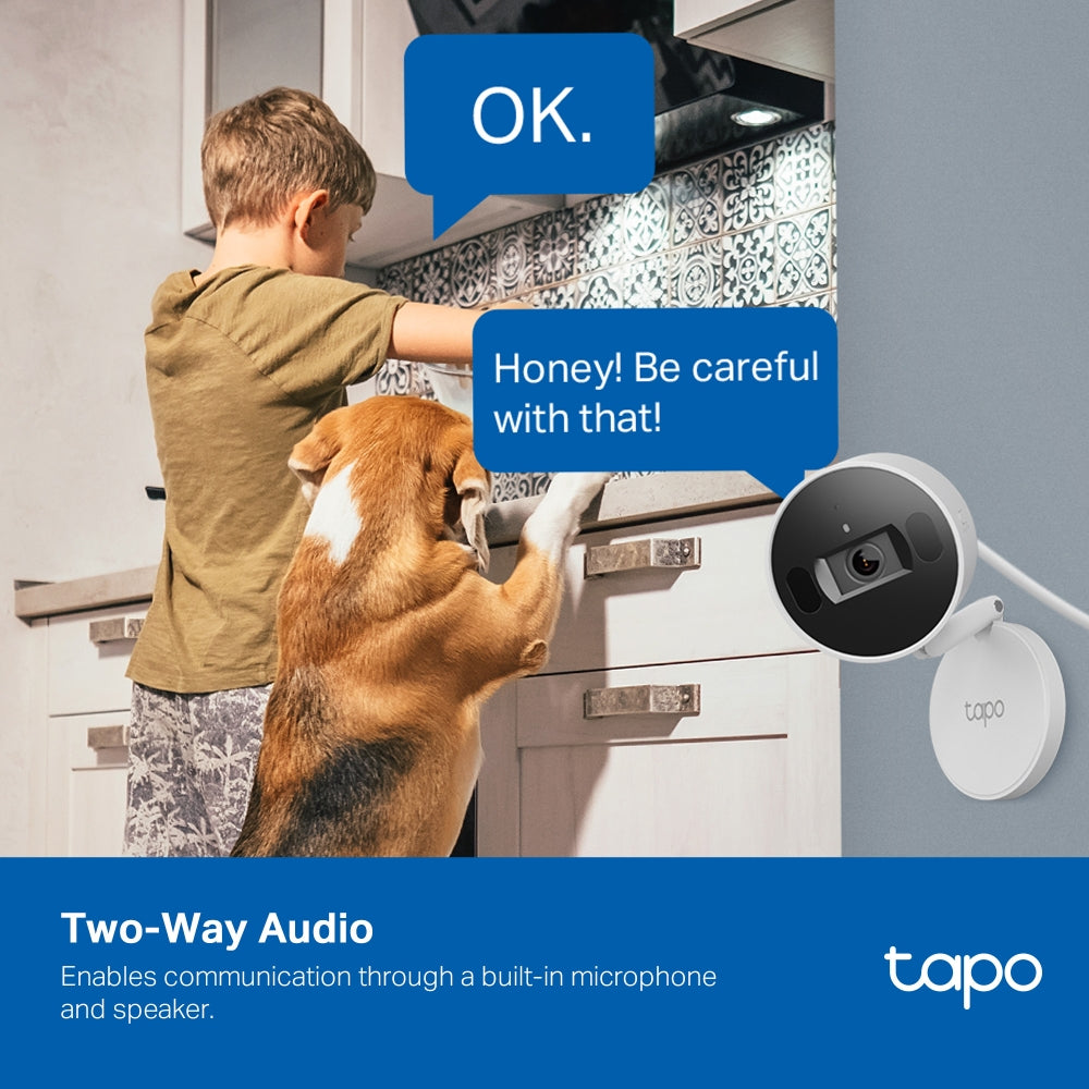 AI Home Security Wi-Fi 6 Camera, Magnetic Mount, Physical Privacy Shutter, Tapo C125