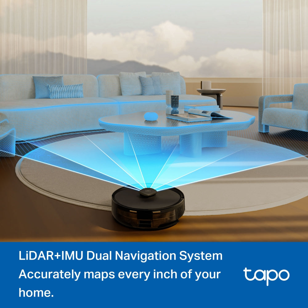 Ultra-Slim LiDAR Navigation Robot Vacuum and Mop with Auto-Empty Dock, Tapo RV20 Max Plus