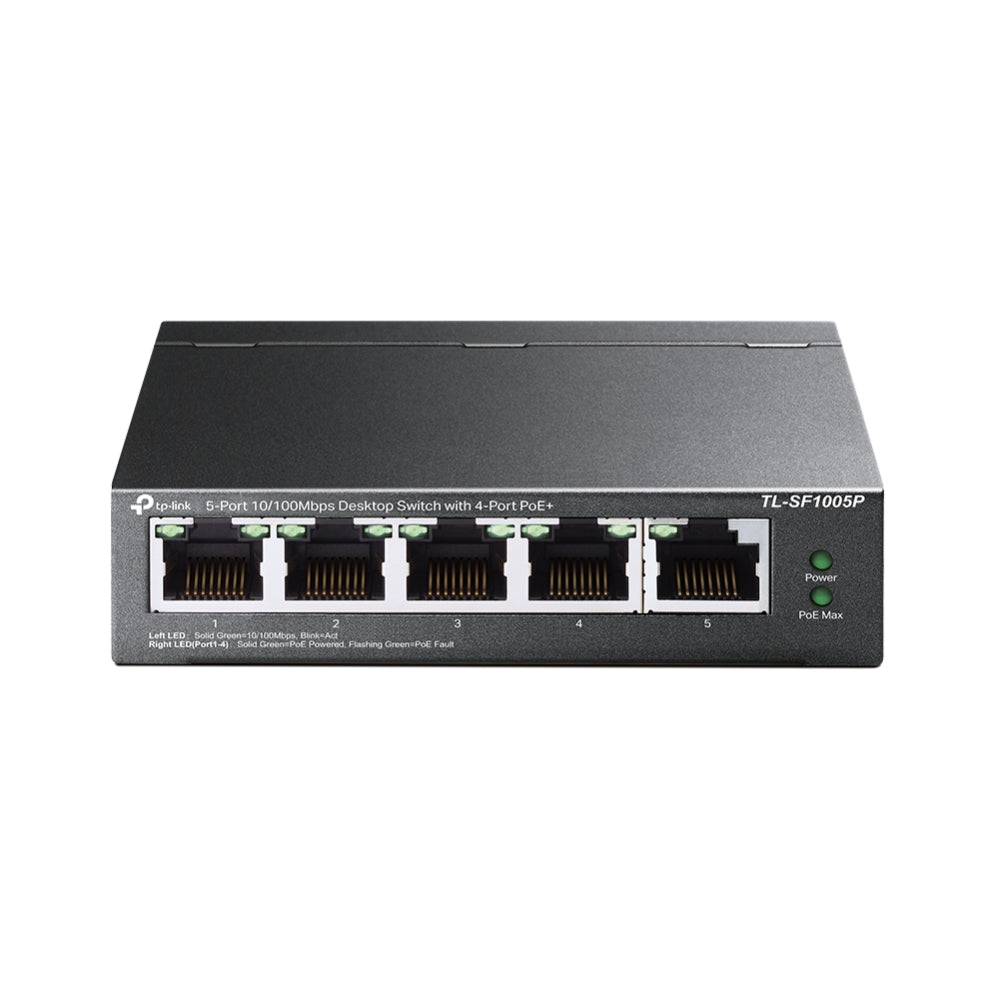 TL-SF1005P 5-Port 10/100Mbps Desktop Switch with 4-Port PoE+
