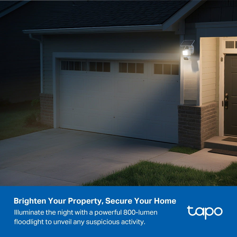 Tapo C615F KIT Solar-Powered Floodlight Security Camera with Pan-Tilt-Zoom Twin Pack