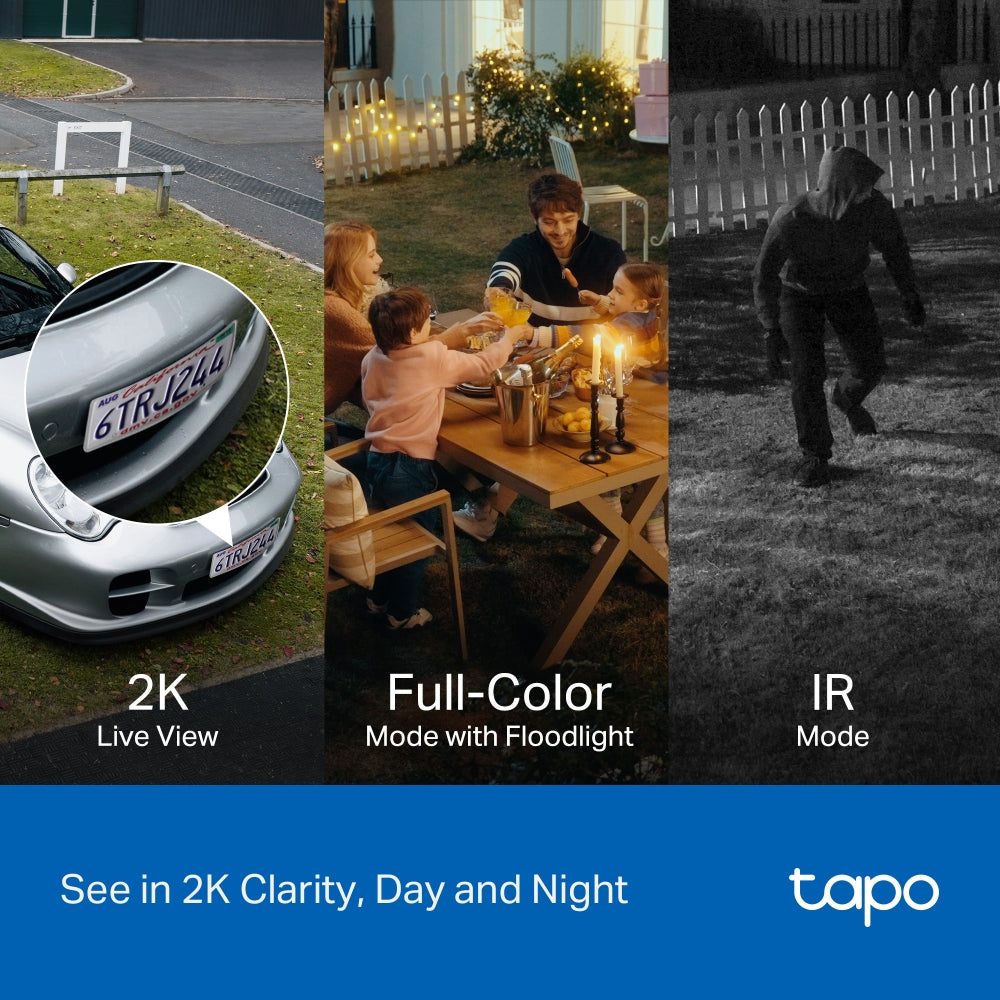 Tapo C615F KIT, Solar-Powered Floodlight Pan/Tilt Security Camera Kit