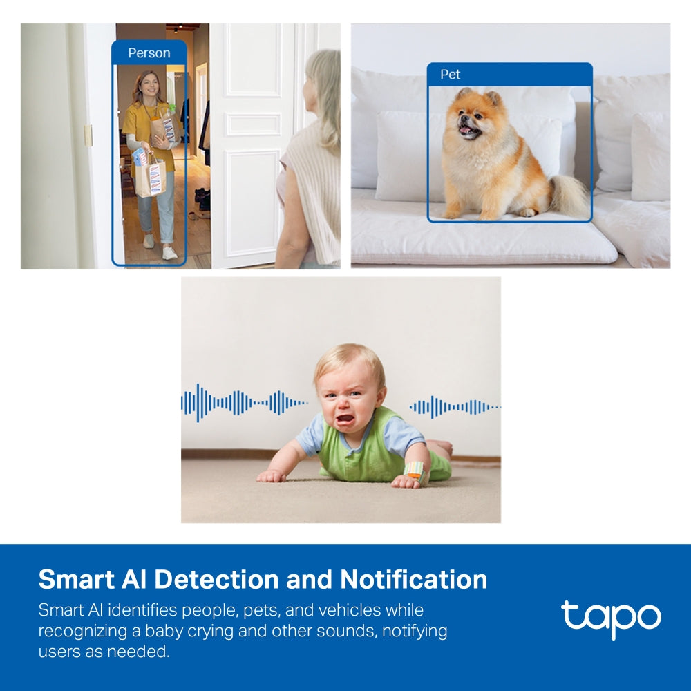Tapo C125 Indoor 2K Wi-Fi Security Camera with Physical Privacy Shutter