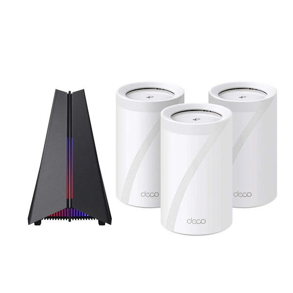 Archer Wi-Fi 7 GE550 Gaming Router + Deco BE9300 3-Pack Mesh System Bundle