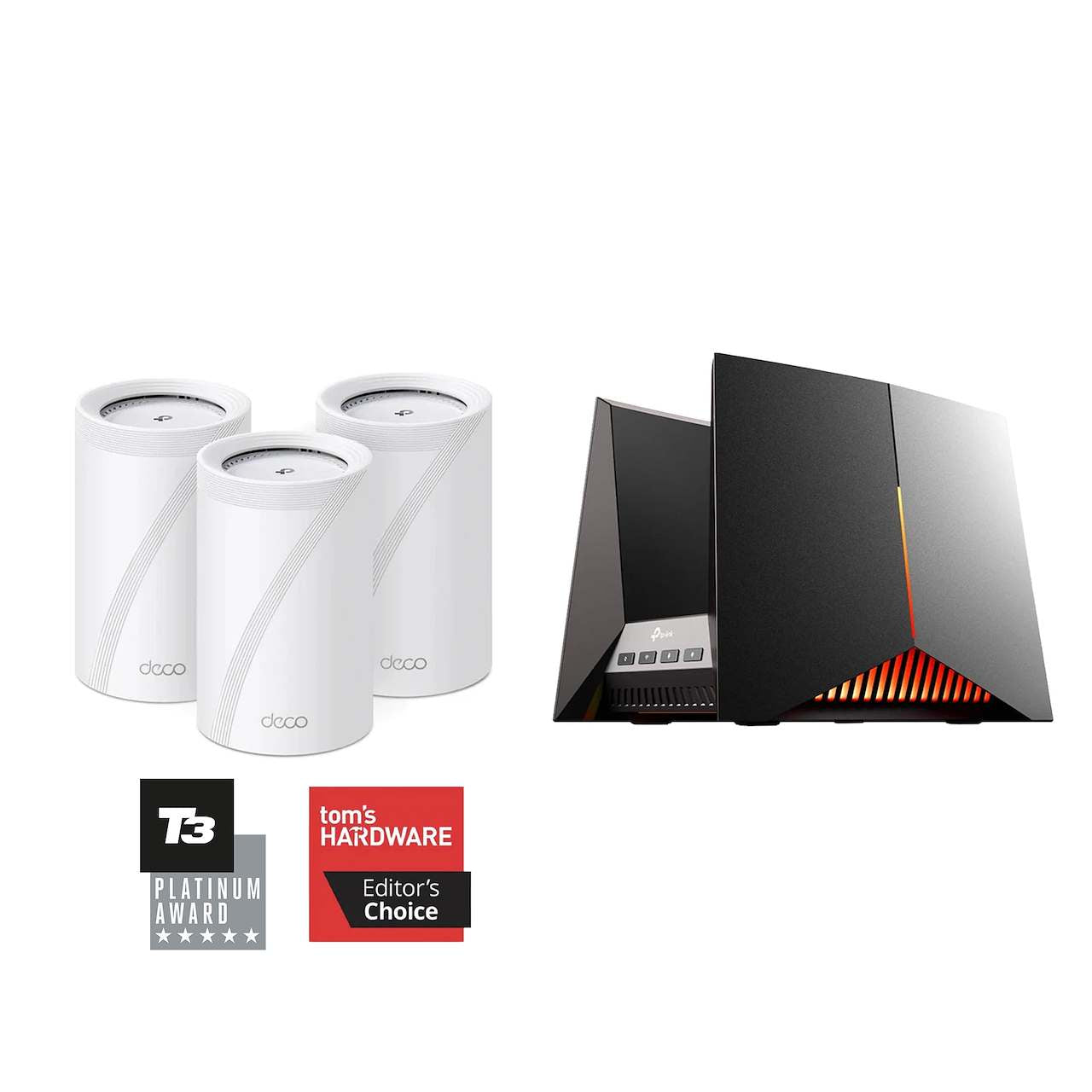 Archer Wi-Fi 7 GE800 Gaming Router + Deco BE68 3-Pack Mesh System Bundle